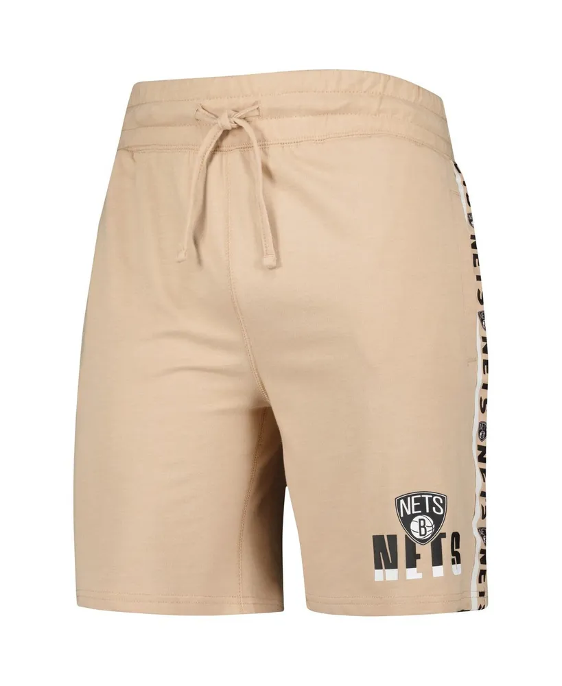 Men's Concepts Sport Tan Brooklyn Nets Team Stripe Shorts