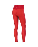 Women's Kadyluxe Red Wisconsin Badgers 7/8 Mixed Media Pocket iLeggings