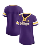 Women's Fanatics Purple Minnesota Vikings Original State Lace-Up T-shirt