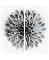 Empire Art Direct "Dahlia Ab" Frameless Free Floating Tempered Glass Panel Graphic Wall Art Set of 2, 72" x 36" x 0.2" Each