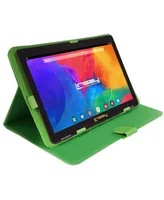 Linsay New 10.1" Tablet Octa Core 128GB Bundle with Green Style Case Newest Android 13