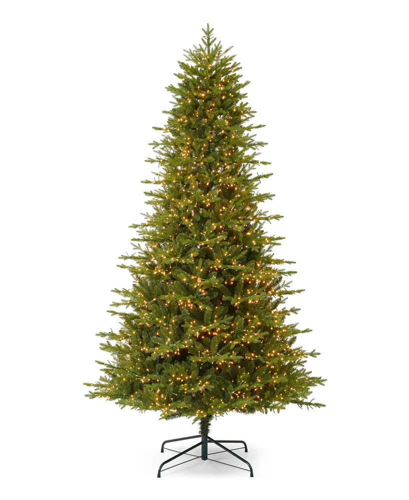 Seasonal Dandan Pine 9' Pre-Lit Pe Mixed Pvc Tree with Metal Base, 5196 Tips, 3200 Warm Led Lights, Ez-Connect, Remote, Storage Bag