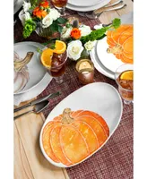 Vietri Pumpkins Small Oval Platter w/ Pumpkin