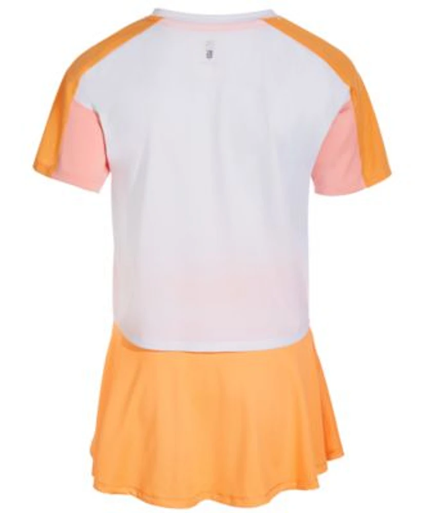 Id Ideology Big Girls Mix Match Asymmetrical Skort Short Sleeve T Shirt Set Created For Macys