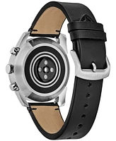 Citizen Men's Cz Smart Hybrid Sport Leather Strap Smart Watch 43mm