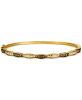 Le Vian Nude Diamond & Chocolate Diamond Scalloped Bangle Bracelet (7/8 ct. t.w.) in 14k Gold