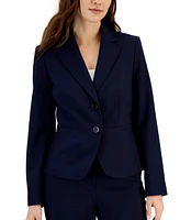 Le Suit Women's Two-Button Blazer & Pants Suit, Regular Petite