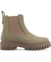 Journee Collection Women's Alara Medium and Wide Width Chelsea Lug Sole Bootie