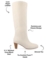 Journee Collection Women's Jovey Kitten Heel Tall Boots