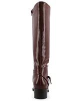 Journee Collection Women's Rhianah Wide Width Calf Block Heel Knee High Riding Boots