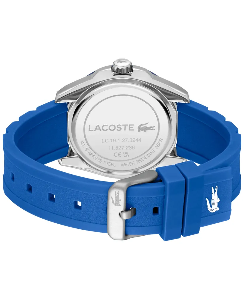 Lacoste Men's Finn Blue Silicone Strap Watch 44mm