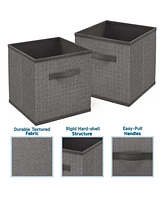 Nestl Foldable Fabric Cube Storage Bins with Handles - 6 Pack