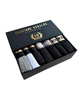 CR7 Men's Cotton Blend Comfort Waistband Trunks 10th Anniversary Gift-Box, Pack of 7