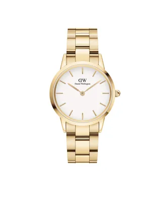 Daniel Wellington Women's Iconic Link Gold-Tone Stainless Steel Watch 32mm