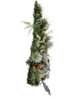 Kurt Adler 26" Pre-lit Pinecone Wall Tree with Bow