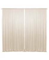 Lann's Linens Set of 2 Photography Backdrop Curtains, 5ft x 10ft Ivory Wedding Photo Background