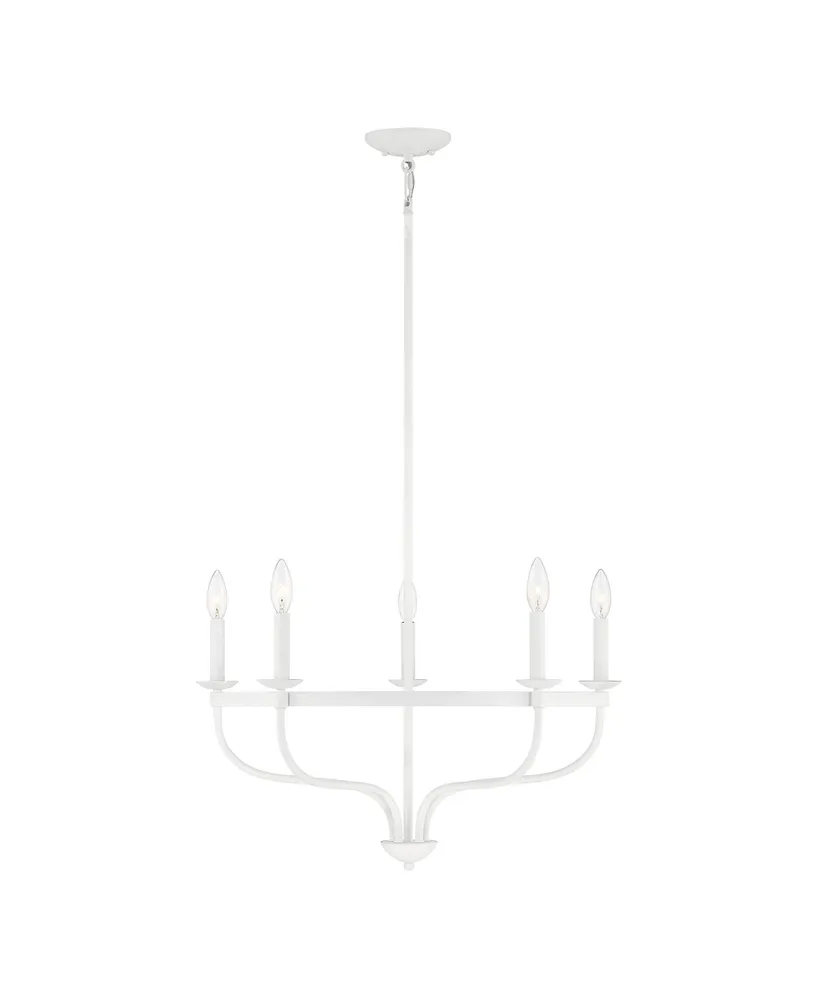 Trade Winds Lighting Trade Winds Jason 5-Light Chandelier in Bisque White