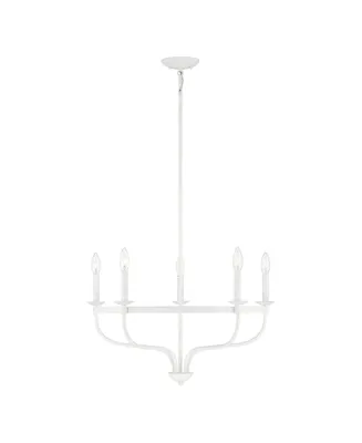 Trade Winds Lighting Trade Winds Jason 5-Light Chandelier in Bisque White