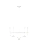 Trade Winds Lighting Trade Winds Jason 5-Light Chandelier in Bisque White