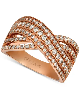 Le Vian Nude Diamond Crossover Statement Ring (7/8 ct. t.w.) in 14k Rose Gold
