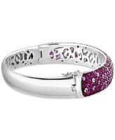 Ruby (7-1/3 ct. t.w.) & Pink Sapphire (7-1/3 ct. t.w.) Ombre Bangle Bracelet in Sterling Silver