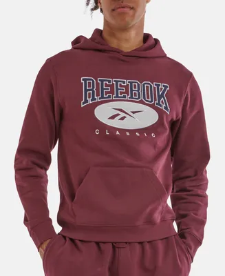 Reebok Men's Archive Essentials Regular-Fit Embroidered Logo Fleece Hoodie