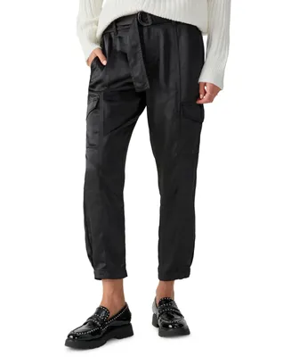 Sanctuary Women's High-Shine Belted Cargo Pants