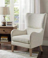 Madison Park Arianna Fabric Swoop Wing Chair