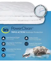 Serta Power Clean Max Action Water-Resistant Mattress Pad