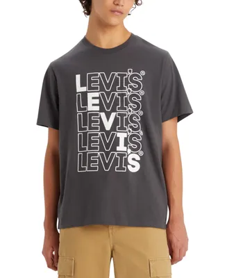 Levi's Men's Relaxed-Fit Stacked-Logo Short Sleeve Crewneck T-Shirt
