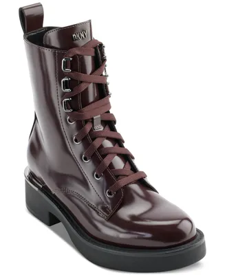 Dkny Women's Talma Lace-Up Combat Boots