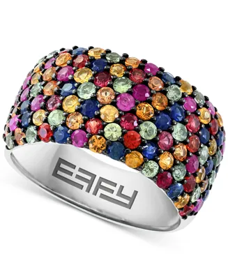 Effy Multicolor Sapphire Ring (3-5/8 ct. t.w.) in Sterling Silver