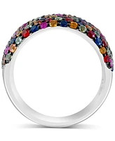 Effy Multicolor Sapphire Ring (3-5/8 ct. t.w.) in Sterling Silver