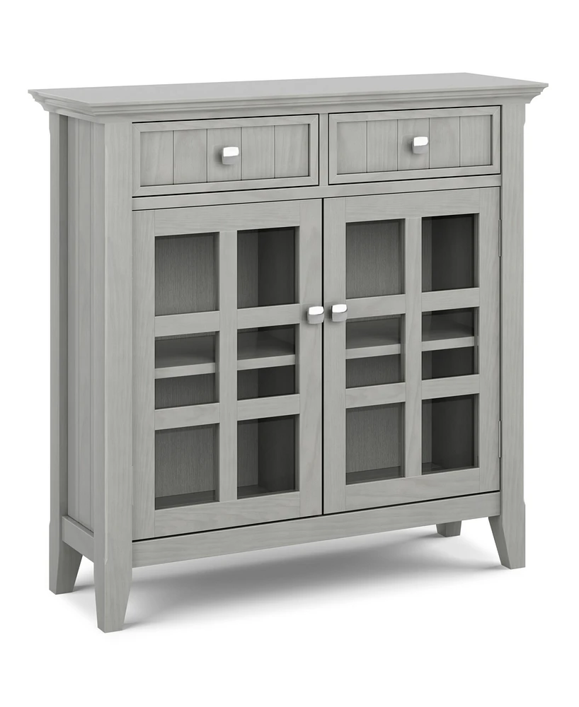 Simpli Home Acadian 36" Solid Wood Entryway Storage Cabinet
