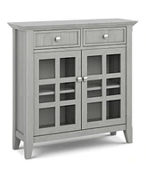 Simpli Home Acadian 36" Solid Wood Entryway Storage Cabinet