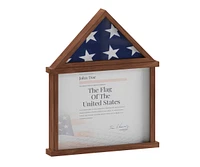 Merrick Lane Hughes Flag Display Case With Certificate Holder