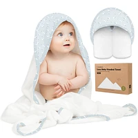 Luxe Baby Hooded Towel, Organic Bath Towels, Beach Towel for Newborn, Kids