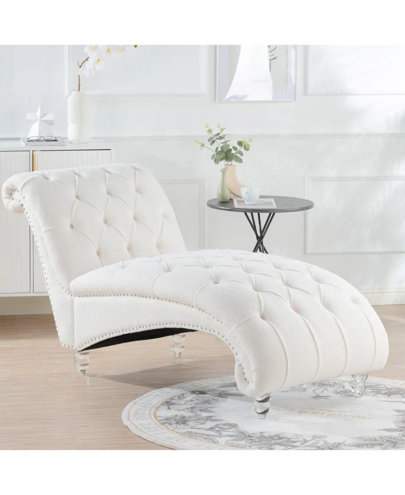 Streamdale Furniture Tufted Armless Chaise Lounge Chair