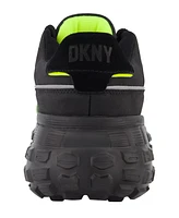 Dkny Men's Mixed Media Low Top Lightweight Sole Trekking Sneakers