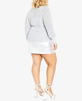 City Chic Trendy Plus Holly V-neck Wrap Sweater