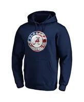 Men's Fanatics Navy Alabama Crimson Tide Banner Wave Pullover Hoodie