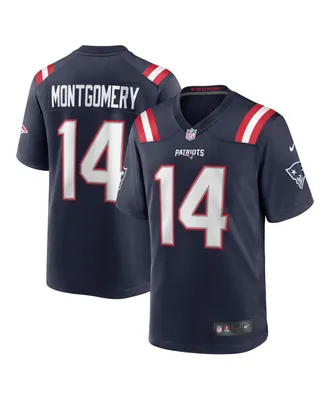 Men's Nike Ty Montgomery Navy New England Patriots Player Game Jersey