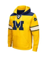 Men's Colosseum Maize Michigan Wolverines 2.0 Lace-Up Pullover Hoodie