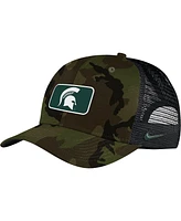 Men's Nike Camo, Black Michigan State Spartans Classic99 Trucker Snapback Hat