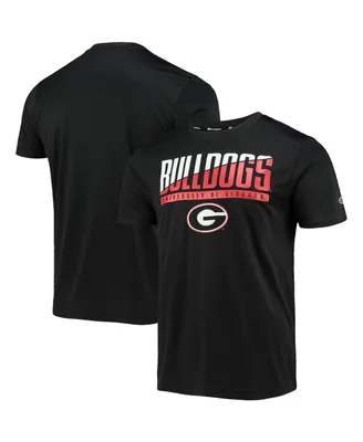 Men's Champion Black Georgia Bulldogs Wordmark Slash T-shirt