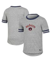 Big Girls Under Armour Heathered Gray Auburn Tigers Siro Slub Novelty T-shirt