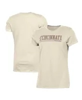 Women's Champion Cream Distressed Cincinnati Bearcats Classic T-shirt