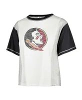 Woman's '47 Brand White Distressed Florida State Seminoles Premier Tilda T-shirt