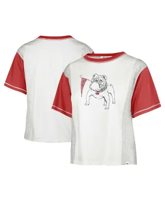 Women's '47 Brand White Distressed Georgia Bulldogs Vault Premier Tilda T-shirt