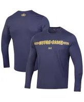 Men's Under Armour Navy Notre Dame Fighting Irish 2023 Aer Lingus College Football Classic Performance Long Sleeve T-shirt